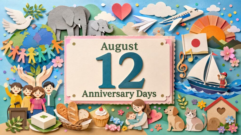 8月12日は何の日？国際青少年デー、世界ゾウの日、航空安全の日・茜雲忌などの記念日と由来