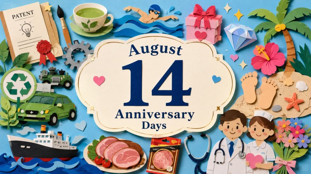 8月14日は何の日？専売特許の日、水泳の日、廃車リサイクルの日など8つの記念日と由来