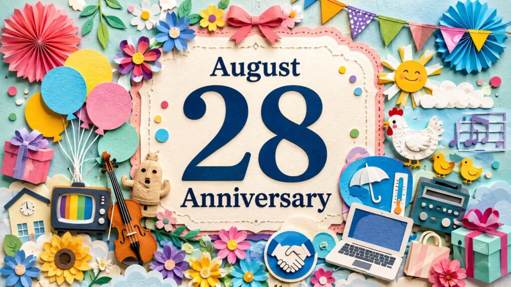 8月28日は何の日？民放テレビスタートの日、テレビCMの日、バイオリンの日、気象予報士の日、福山城築城記念日などの記念日
