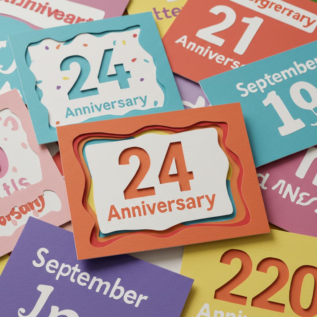 9月24日の記念日を紹介するカラフルで心温まるイメージ