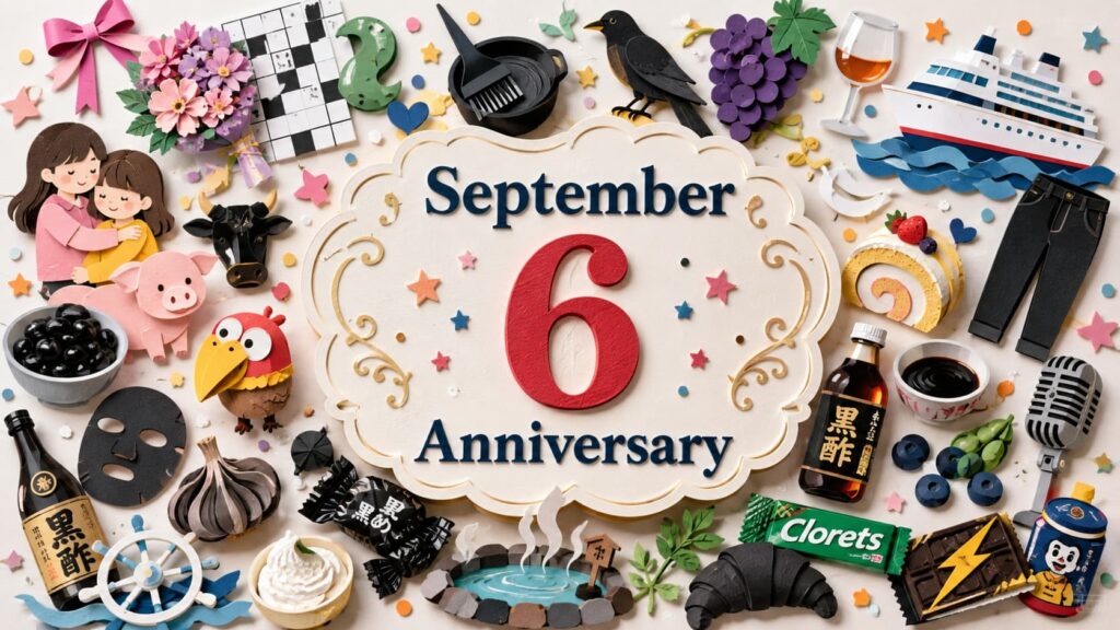 9月6日は何の日？妹の日、クロスワードの日、黒の日、鹿児島黒牛・黒豚の日、キョロちゃんの日など多彩な記念日を紹介
