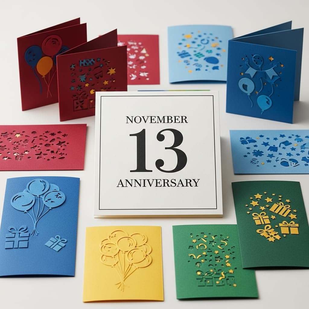 11月13日の記念日を紹介するブログ用カラフルで華やかなデザイン