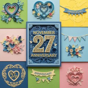 更生保護記念日やノーベル賞制定記念日など11月27日の記念日を紹介するカラフルなブログ用ビジュアル