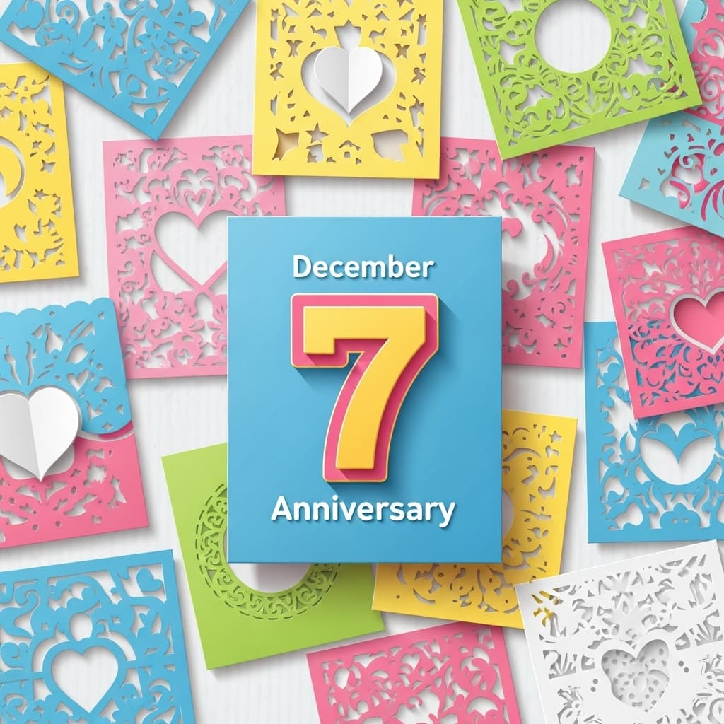 12月7日の記念日を象徴する大雪・国際民間航空デー・神戸港開港記念日・クリスマスツリーの日を紹介するブログ用キービジュアル