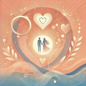 結婚と妊娠を発表した松本優月の温かさや愛情を表現した抽象的なフラットイラスト