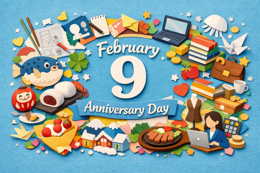 2月9日は何の日かをわかりやすく紹介、ふくの日・服の日・漫画の日（治虫忌）・大福の日・副業の日など主な記念日をまとめて解説