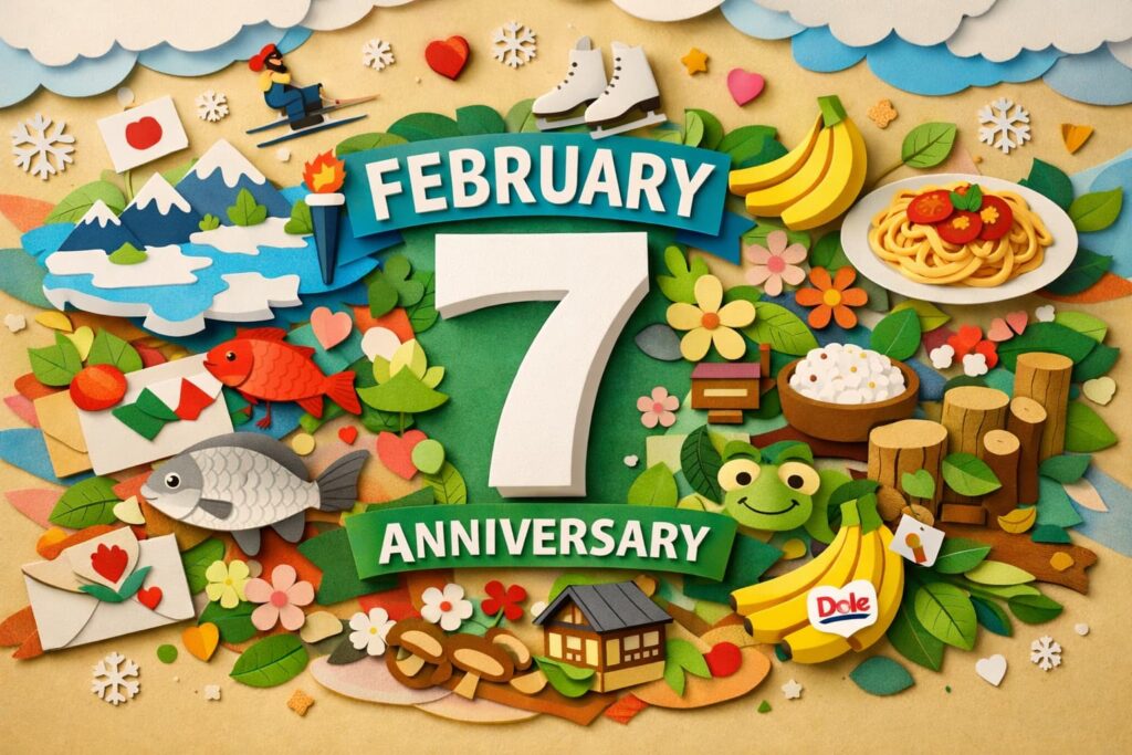 2月7日の記念日（北方領土の日、長野の日・オリンピックメモリアルデー、フナの日、生パスタの日、ニキビに悩まないデーなど）をまとめて把握できる解説記事