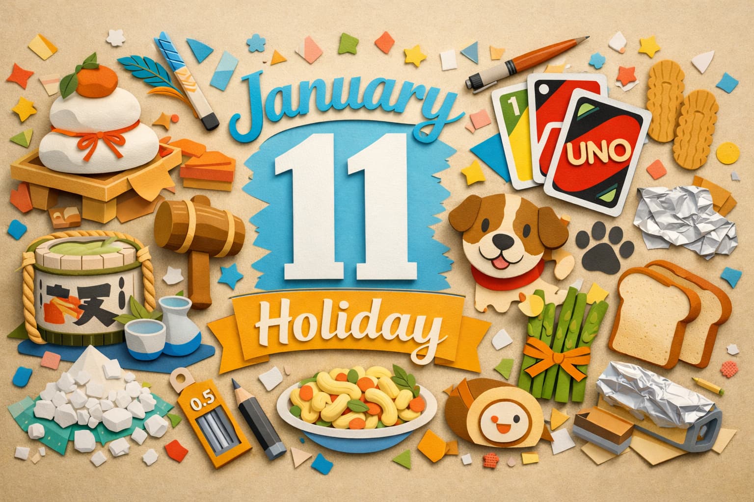 1月11日の記念日(鏡開き・蔵開き・樽酒の日・塩の日・UNOの日)をまとめてわかりやすく紹介