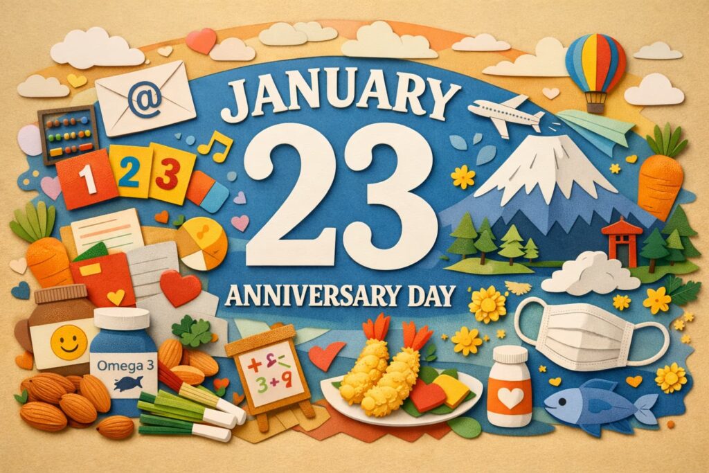 1月23日は何の日？電子メールの日・ワンツースリーの日・八甲田山の日・アーモンドの日など主な記念日まとめ