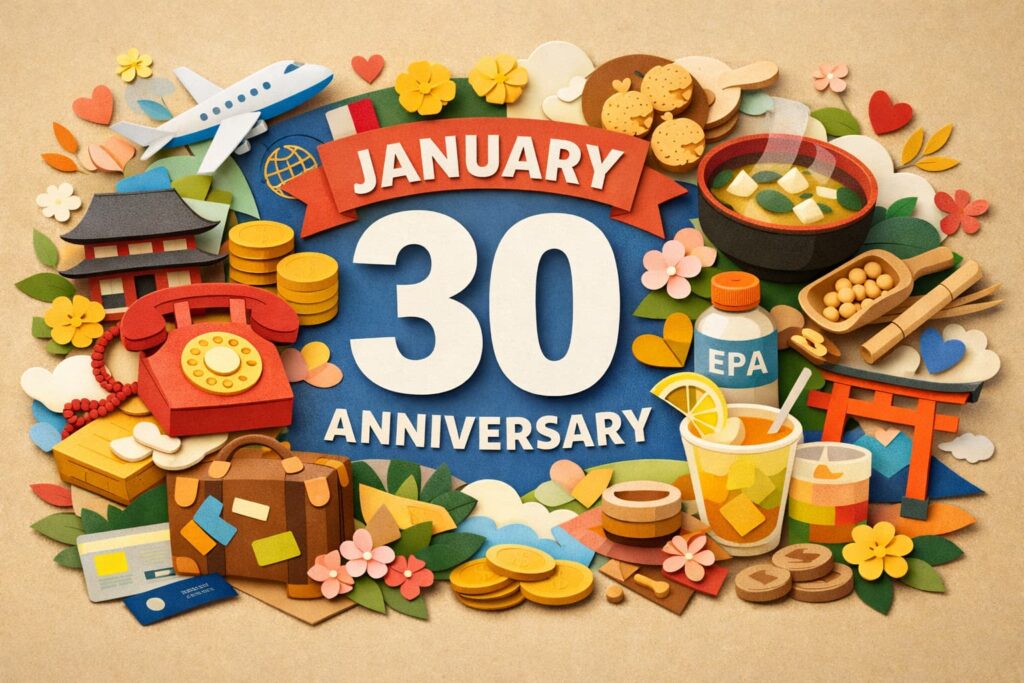 1月30日は何の日かを紹介 see 3分間電話の日・タビナカの日・孝明天皇祭・みその日など暮らしと歴史の記念日まとめ