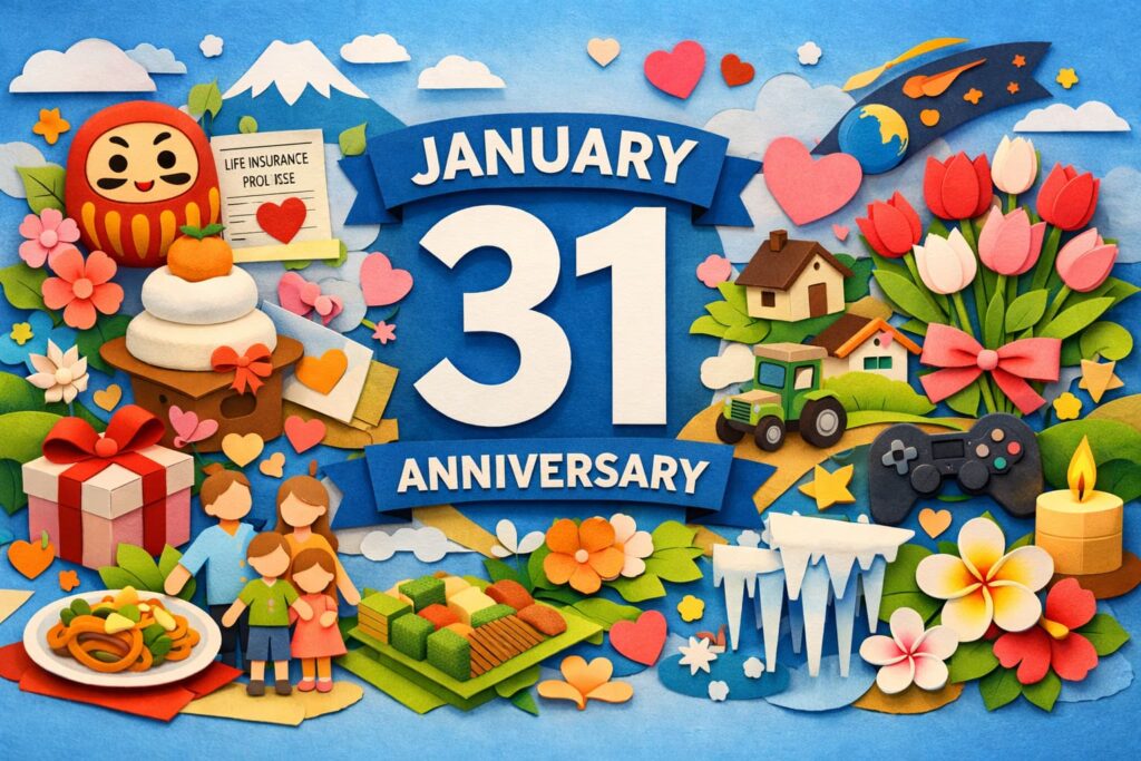 1月31日は何の日（晦日正月・生命保険の日・愛妻の日・防災農地の日など主要記念日）