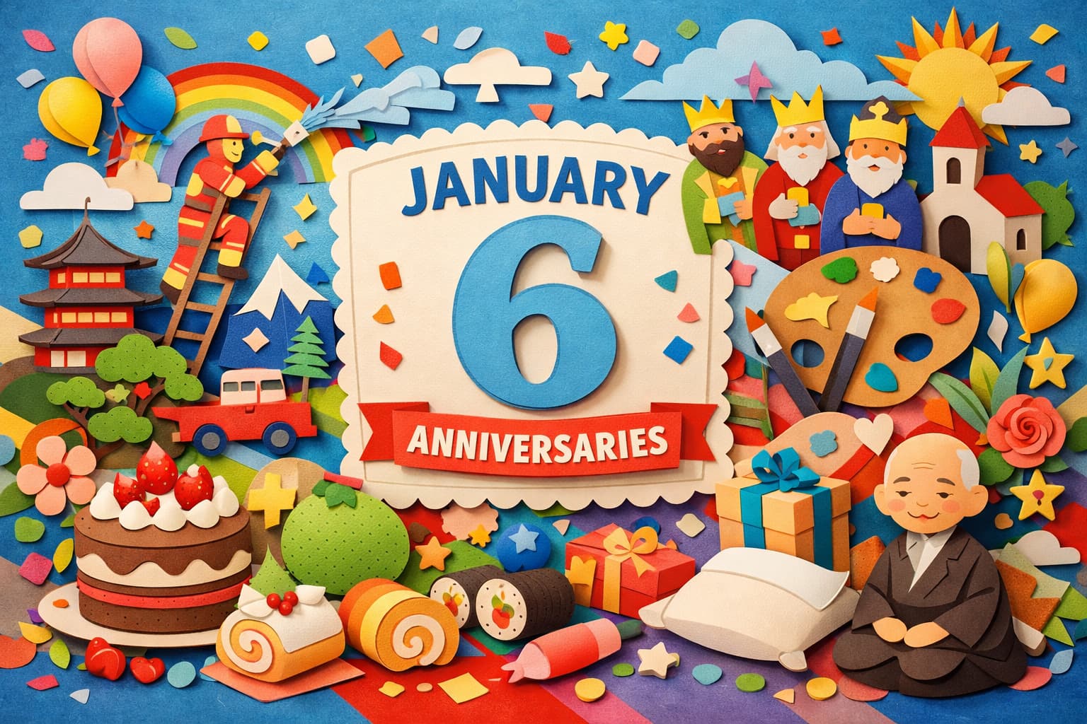 1月6日は何の日 東京消防出初式 色の日 ケーキの日 良寛忌など複数の記念日を紹介