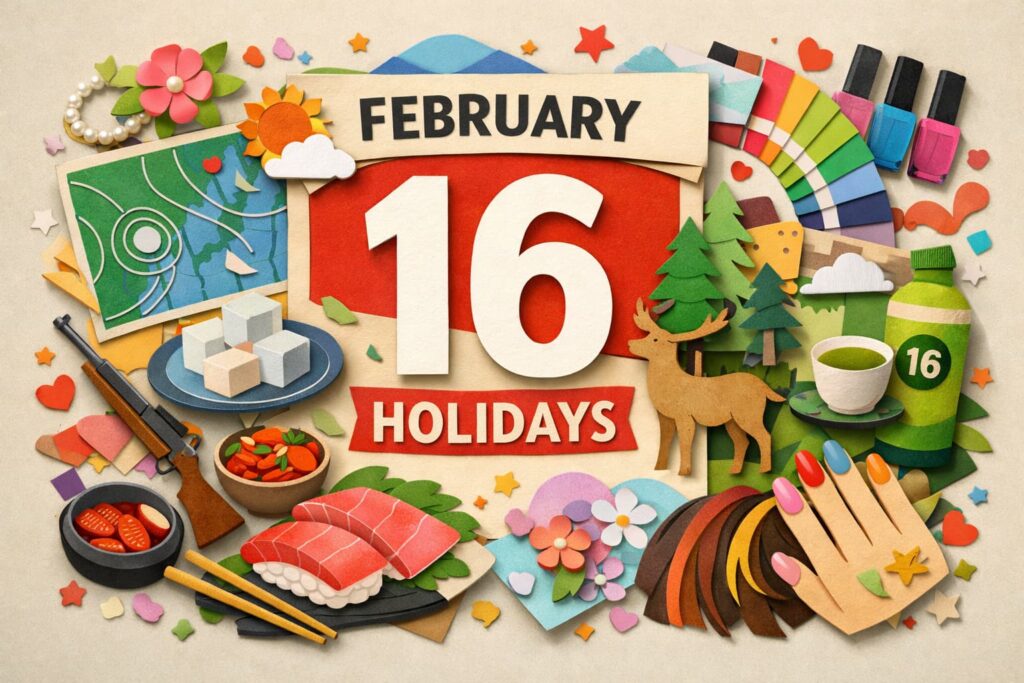 2月16日は何の日？天気図記念日・寒天の日・全国狩猟禁止の日・似合う色の日・ネイル女子の日など主な記念日まとめ