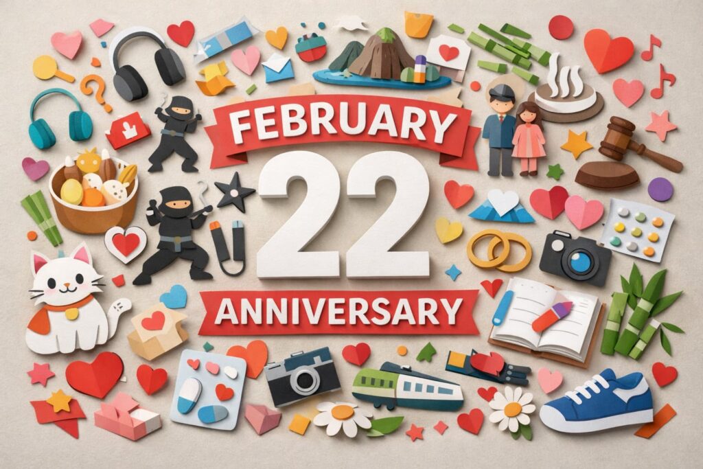 2月22日は何の日？猫の日・忍者の日・竹島の日・行政書士記念日・夫婦の日など主な記念日まとめ