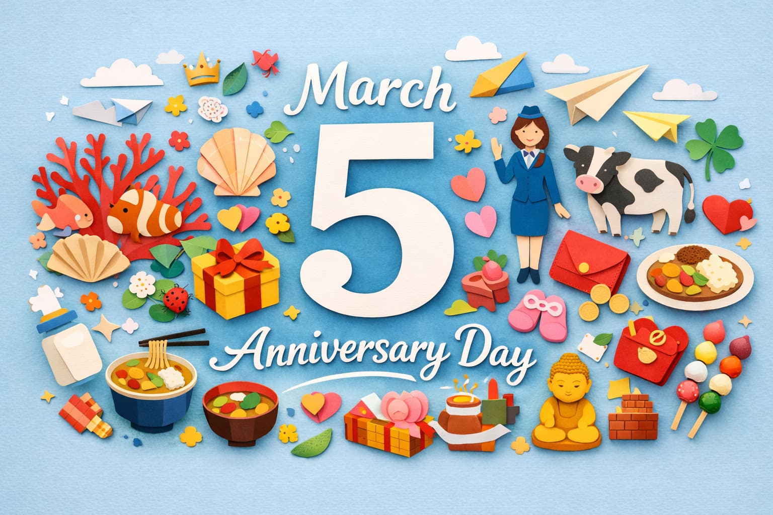 3月5日は何の日？啓蟄・サンゴの日・安藤百福の日・産後ケアの日・常陸牛の日など主要記念日がわかる