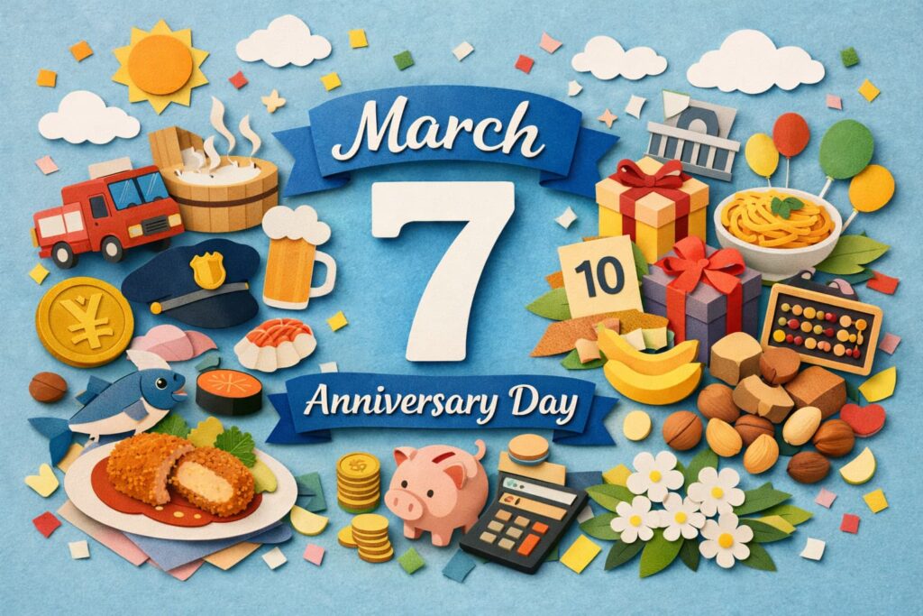 3月7日の消防記念日・サウナの日・十歳の祝いの日・さかなの日・家計の見直しの日をまとめた暮らしに役立つ記念日ガイド