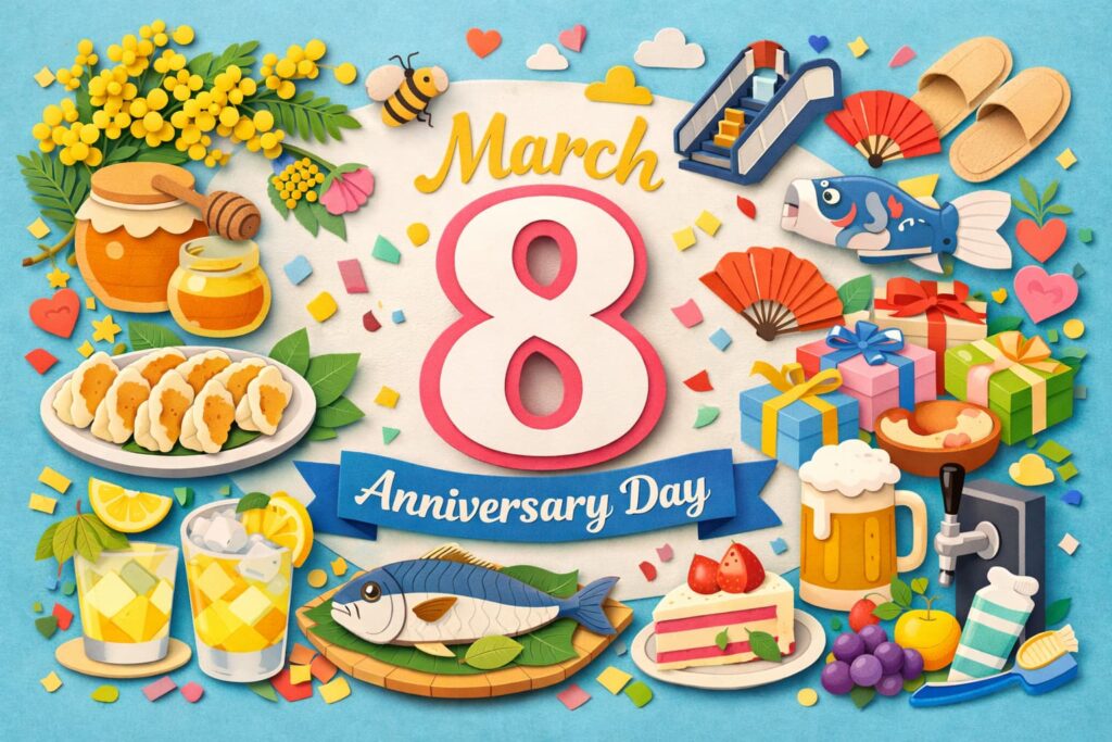 3月8日の記念日をまとめた国際女性デー・みつばちの日・ギョーザの日・サバの日・エスカレーターの日の要点がわかるガイド
