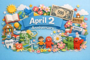 4月2日は何の日？世界自閉症啓発デーや国際子どもの本の日、図書館開設記念日、週刊誌の日、五百円札発行記念日など春の話題が集まる記念日紹介