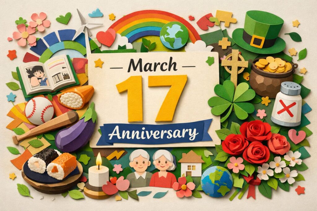 3月17日は何の日？漫画週刊誌の日・彼岸・聖パトリックの祝日・SDGsの日・減塩の日など主な記念日まとめ