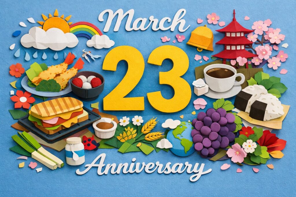 3月23日は何の日？世界気象デーや彼岸、ホットサンドを楽しむ日、スジャータの日、裏旬ぶどうの日がわかる