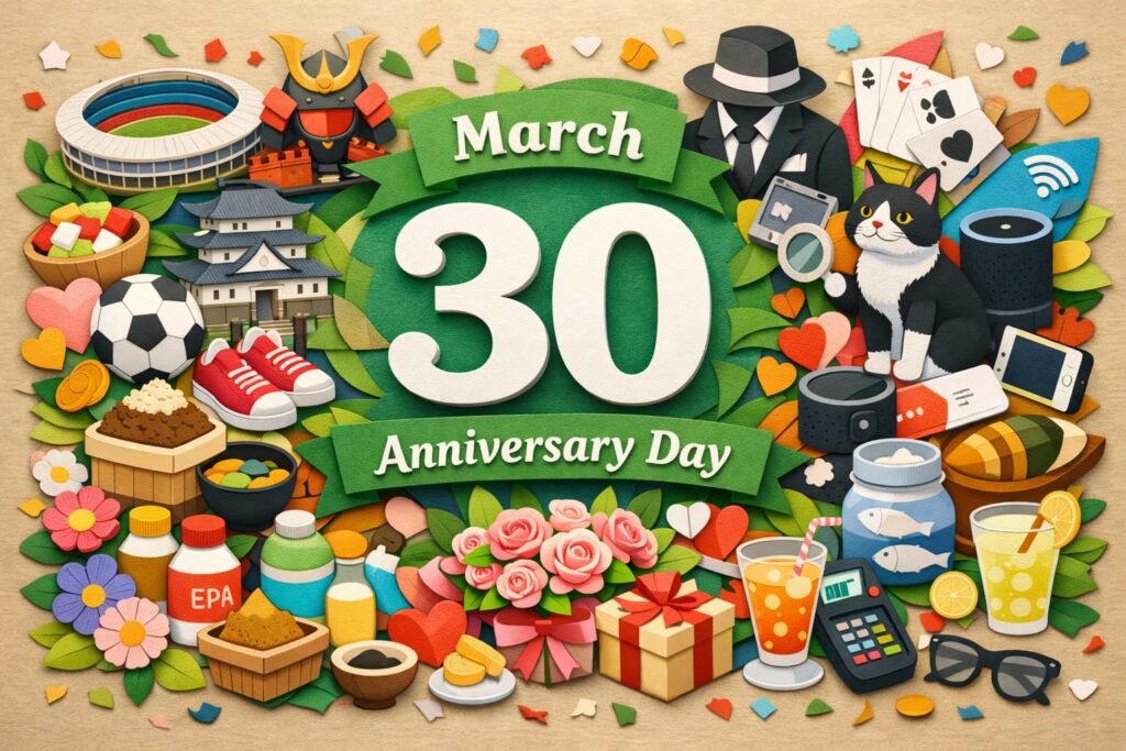 3月30日は何の日？国立競技場落成記念日や信長の野望の日、スポーツ栄養の日、妻がうるおう日、みその日などを紹介