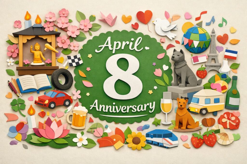 4月8日は何の日？灌仏会・花祭りや参考書の日、タイヤの日、忠犬ハチ公の日、世界ロマの日がわかる