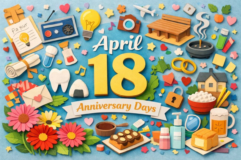 4月18日は何の日？発明の日、世界アマチュア無線の日、よい歯の日、三重県民の日、お香の日など主な記念日と由来をわかりやすく紹介