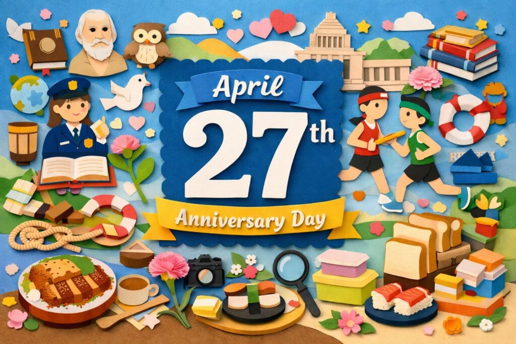 4月27日は何の日？哲学の日や駅伝誕生の日、婦人警官記念日、国会図書館開館記念日、駒ヶ根ソースかつ丼の日など多彩な記念日を紹介