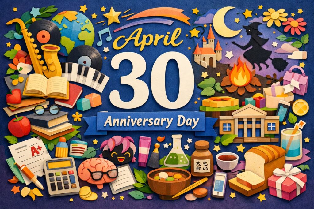 4月30日は何の日？国際ジャズデーや図書館記念日、ヴァルプルギスの夜、学力鑑定士の日、みその日がわかる