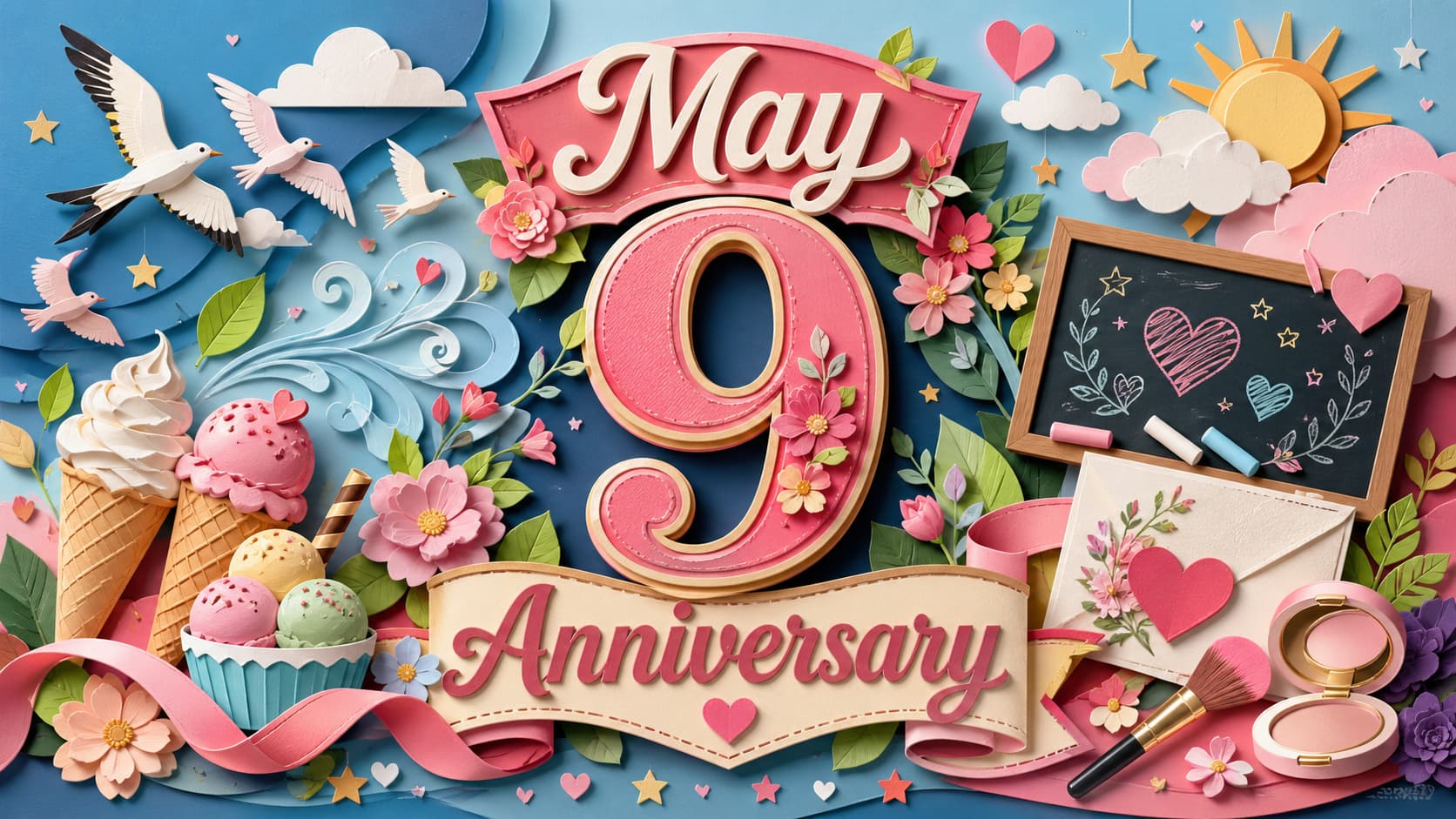 5月9日は何の日かを知りたい人向けに、世界渡り鳥デー、アイスクリームの日、黒板の日、呼吸の日、県民ふるさとの日（富山県）など主な記念日をわかりやすく紹介する内容