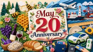 5月20日は何の日、世界ミツバチの日、世界計量記念日、ローマ字の日、東京港開港記念日、成田空港開港記念日を紹介