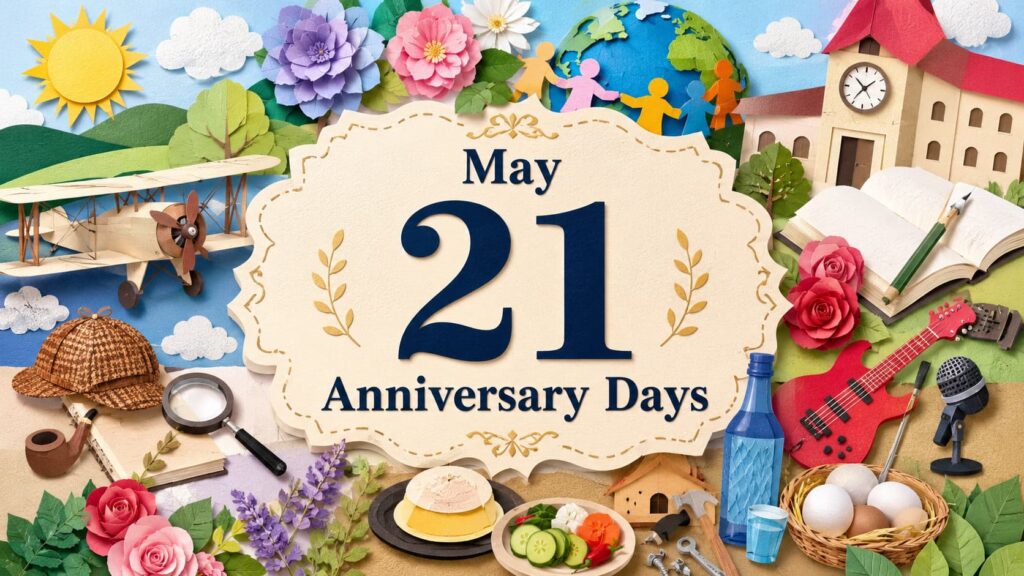 5月21日は何の日、小満、世界文化多様性デー、小学校開校の日、リンドバーグ翼の日、探偵の日などの記念日を紹介