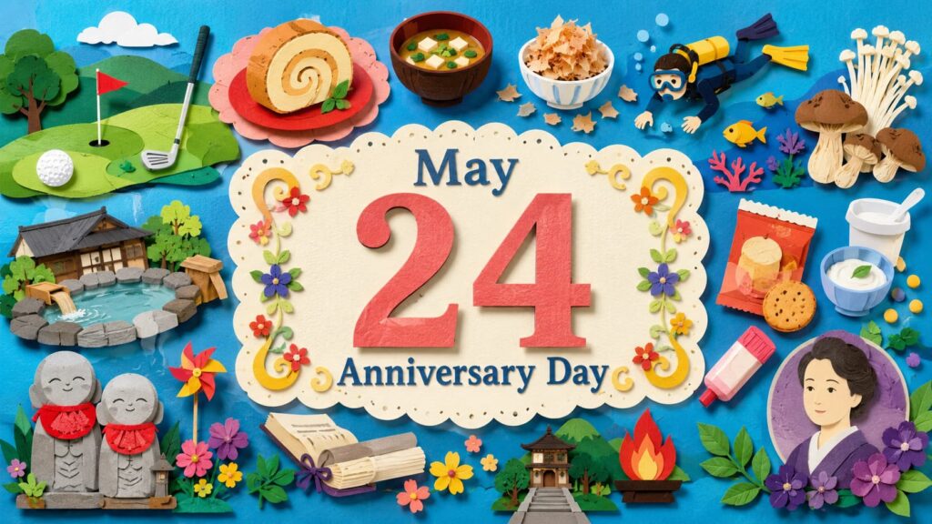 5月24日は何の日？ゴルフ場記念日・伊達巻の日・菌活の日・スクーバダイビングの日などの記念日