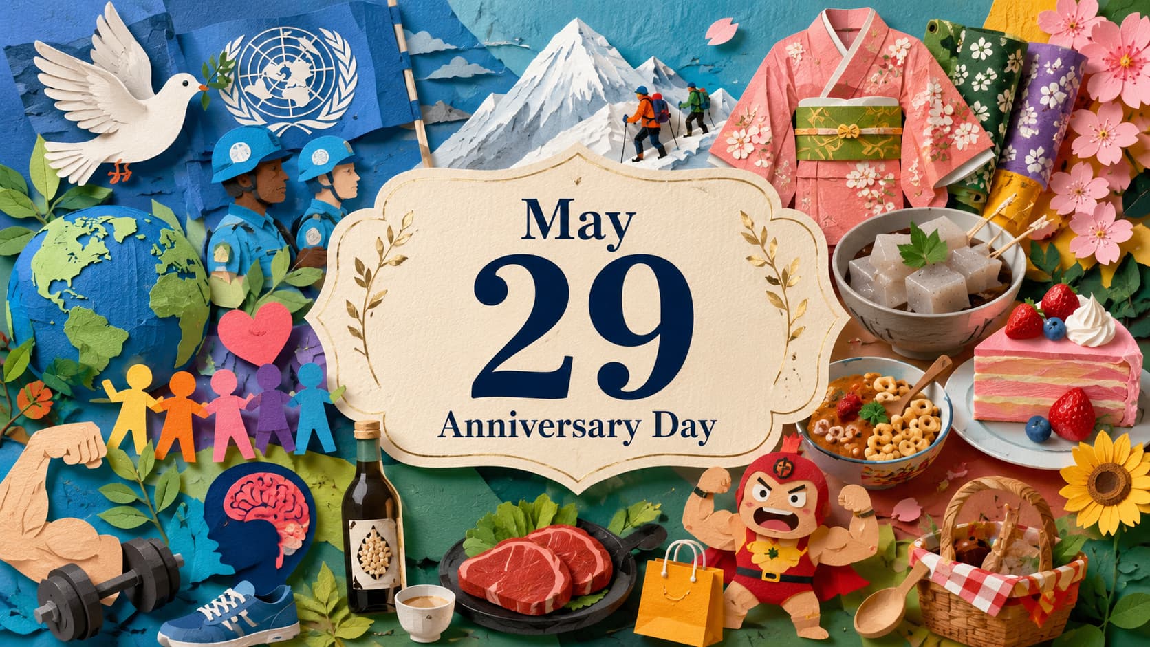 5月29日は何の日 国連平和維持要員の国際デー 呉服の日 こんにゃくの日 エベレスト登頂記念日 幸福の日