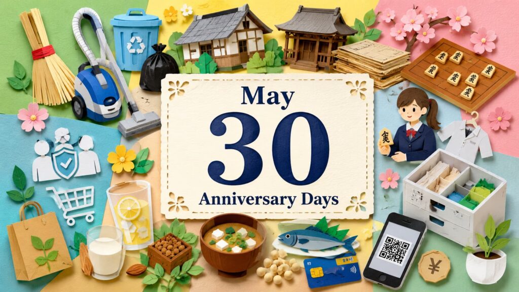 5月30日は何の日、ごみゼロの日・消費者の日・文化財保護法公布記念日・女子将棋の日など暮らしを整え未来を守る記念日