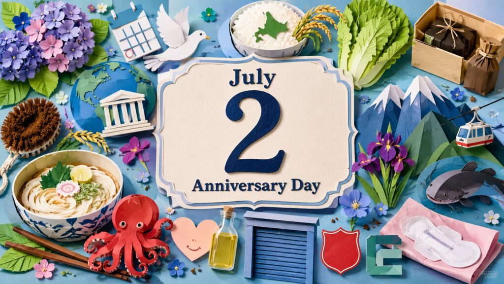 7月2日は何の日？半夏生・一年の折り返しの日・ユネスコ加盟記念日・たわしの日・うどんの日など夏の記念