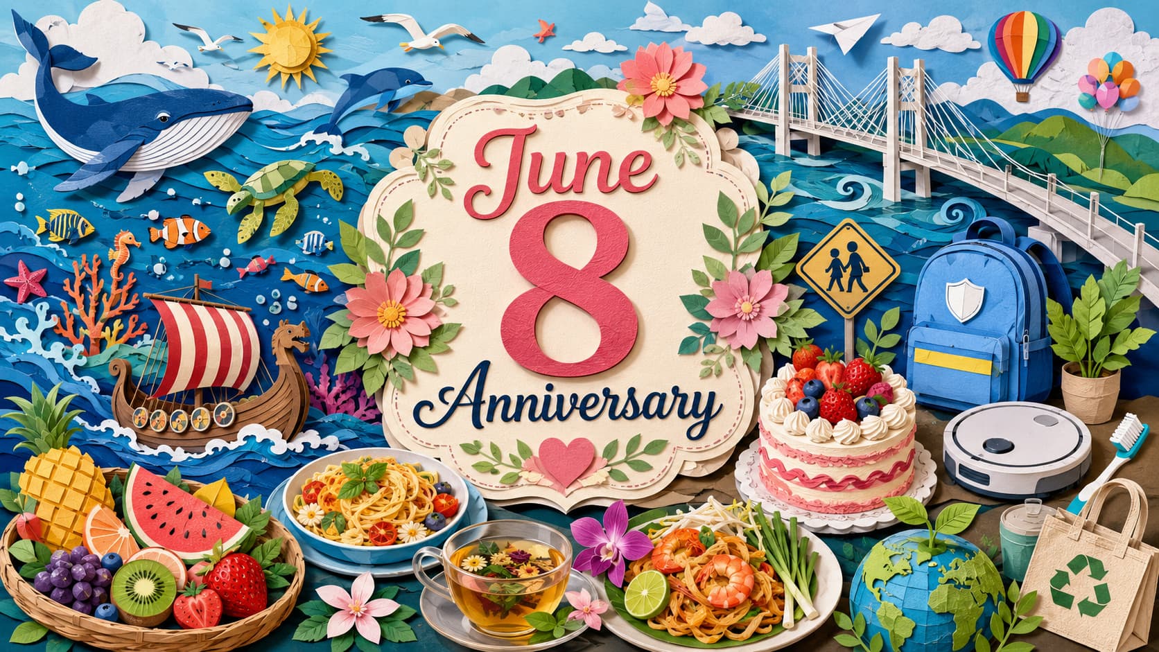 6月8日は何の日、世界海洋デー、学校の安全確保・安全管理の日、大鳴門橋開通記念日、成層圏発見の日などの記念日を紹介