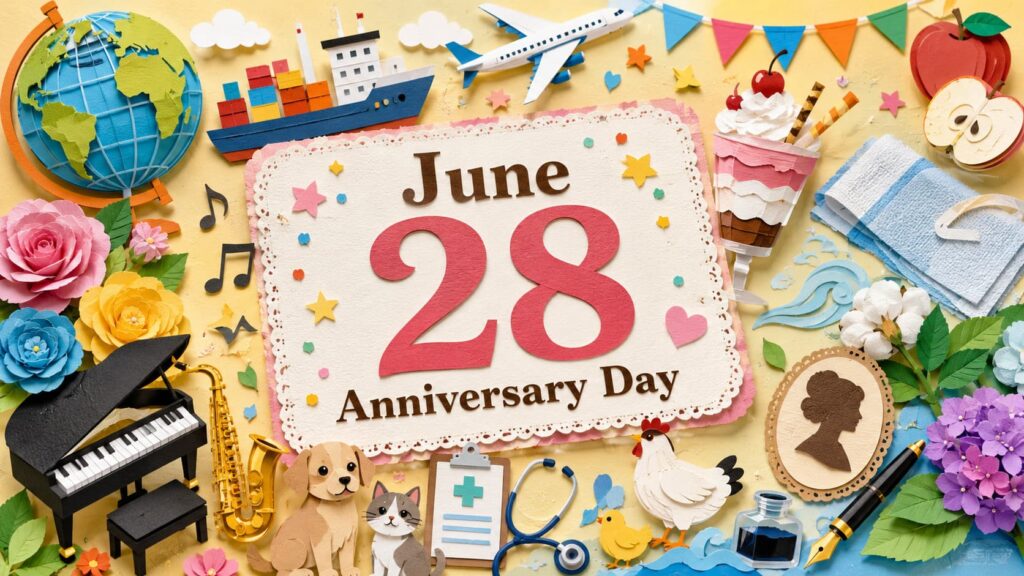 6月28日は何の日？貿易記念日、パフェの日、動物看護の日、JAZZりんごの日、大江町最上川舟唄の日などの記念日を紹介