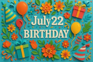 7月22日生まれの芸能人・有名人一覧と吉高由里子や内村光良などの誕生日を祝うカラフルなペーパーアート