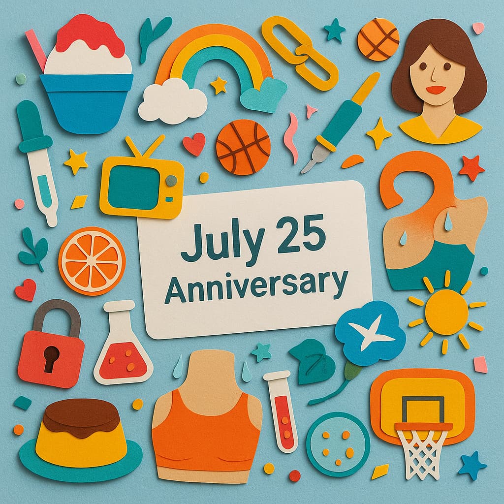 かき氷の日や味の素の日など多彩な記念日がある7月25日のイメージビジュアル