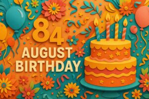 8月4日生まれの芸能人・有名人、白濱亜嵐や檀れい、バラク・オバマの誕生日を祝う華やかなペーパーアート風イメージ