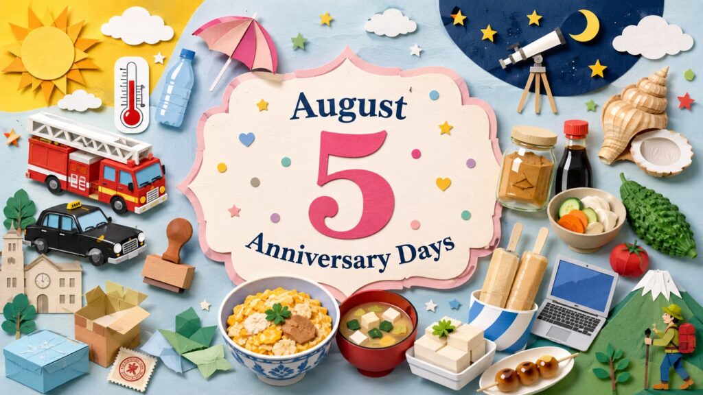 8月5日は何の日？日本最高気温の日、タクシーの日、発酵の日、親子丼の日、パピコの日など代表的な記念日の由来と楽しみ方