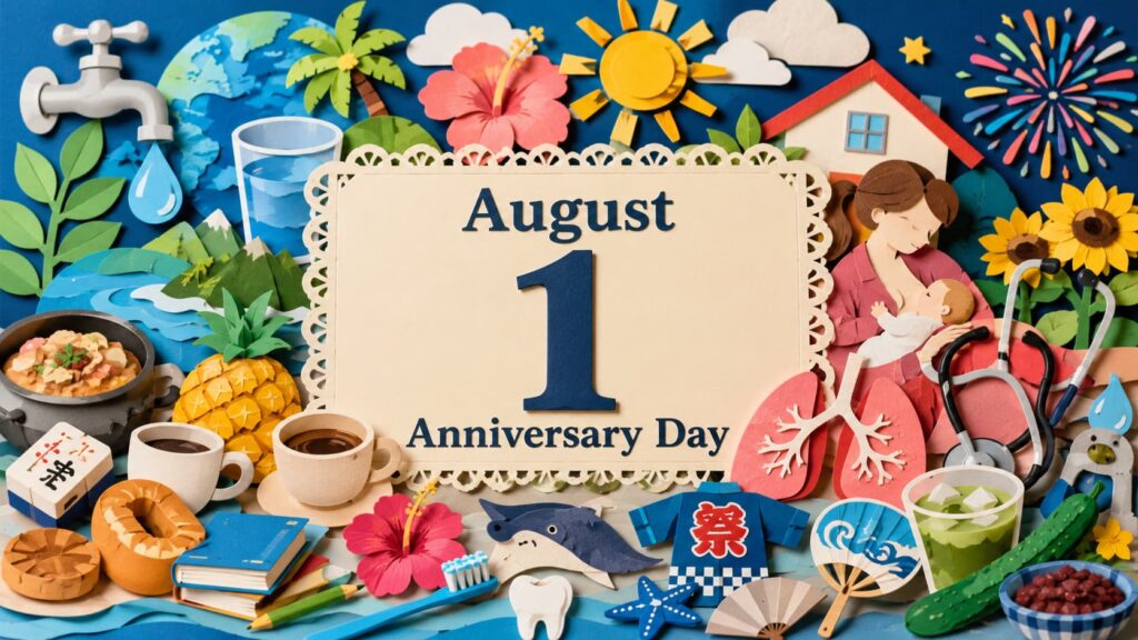 8月1日は何の日か、水の日・肺の日・世界母乳の日・愛知の発明の日・バイキングの日など40の記念日と由来を紹介