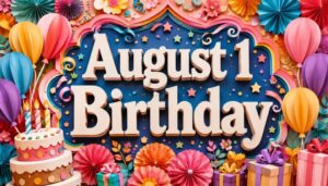 8月1日誕生日の芸能人・有名人を紹介する記事向けに、清宮レイ、キム・チェウォン、東野有紗、尾上菊之助、若田光一など注目人物の華やかさを表現