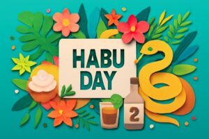 沖縄のハブの日を祝う、沖縄の自然と文化を学ぶ記念日。ハブ博物公園や地域の特産物としてのハブに触れる日。