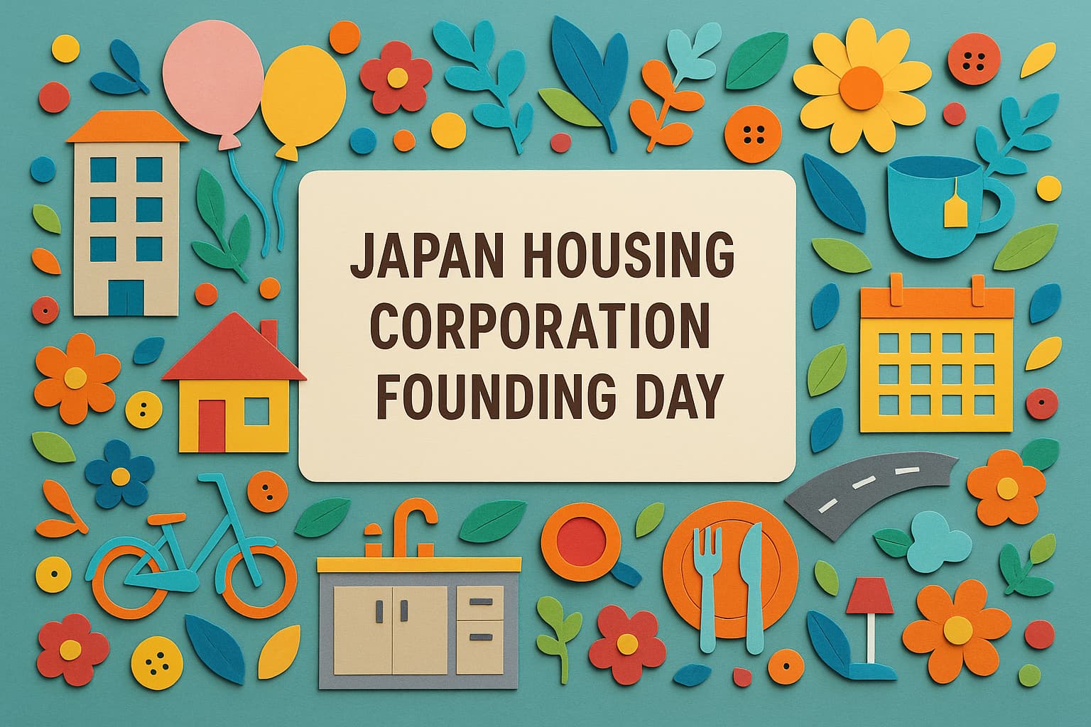 日本住宅公団発足記念日と2DKの誕生、昭和の団地文化を象徴するイラスト