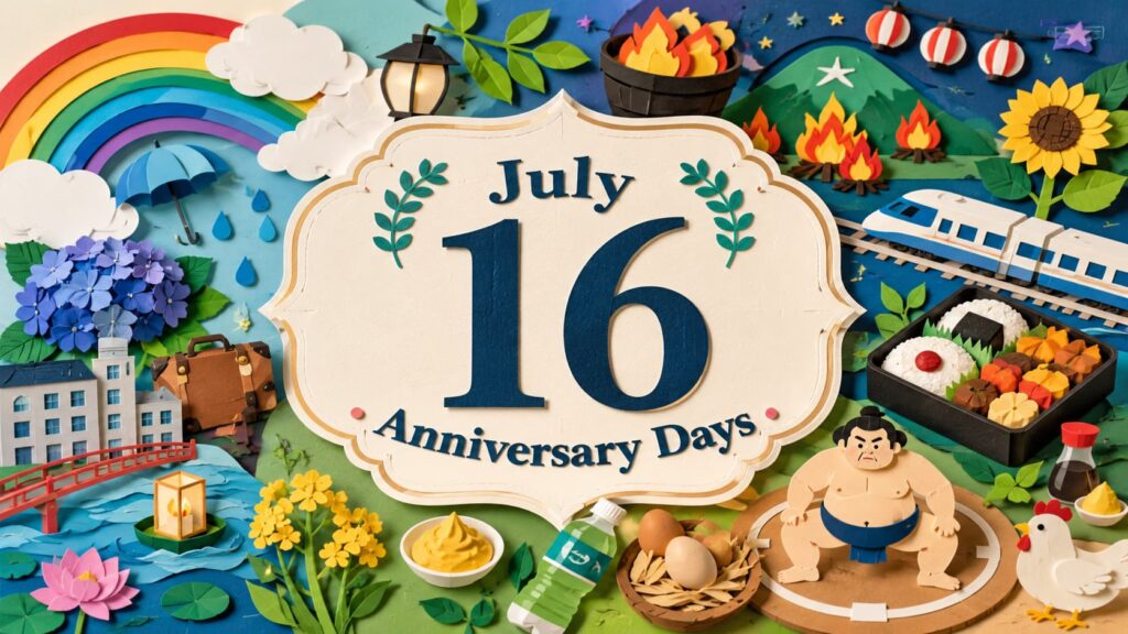 7月16日は何の日？盆送り火・駅弁記念日・国土交通Day・外国人力士の日・虹の日を紹介