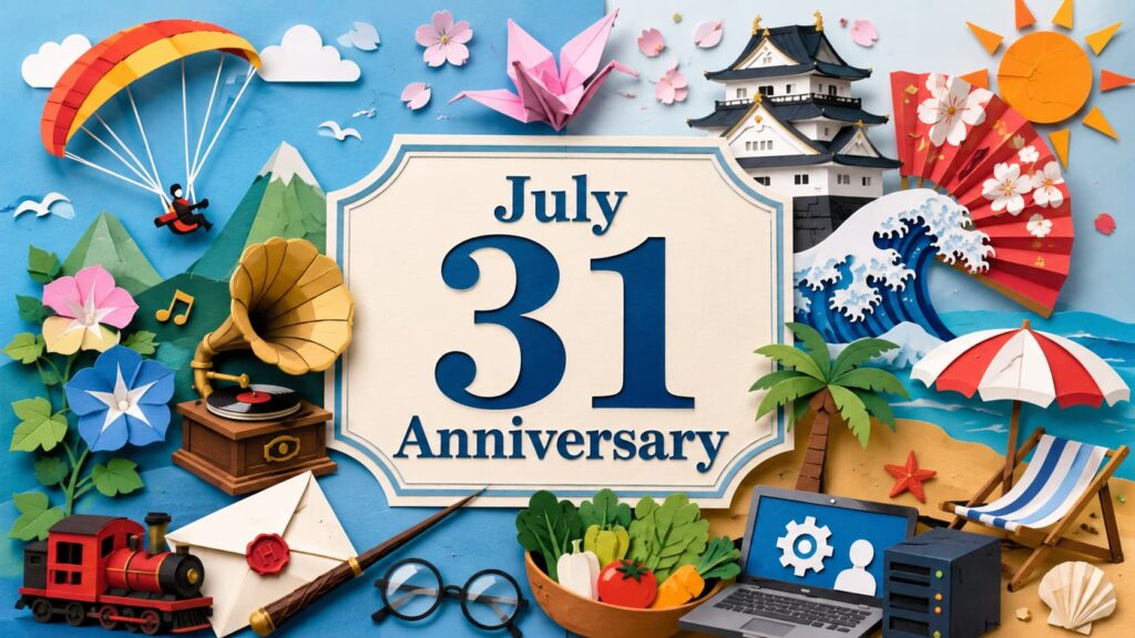 7月31日は何の日 パラグライダー記念日 蓄音機の日 クールジャパンの日 ビーチの日 ハリー・ポッターの誕生日