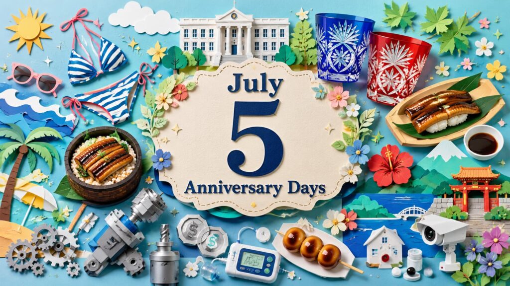 7月5日は何の日？ビキニスタイルの日、江戸切子の日、穴子の日、名護の日など夏の記念日を紹介