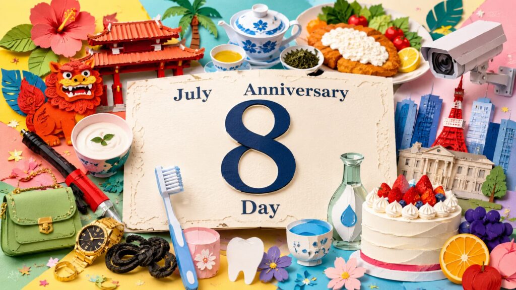 7月8日は何の日、質屋の日、なはの日、中国茶の日、チキン南蛮の日、防犯カメラの日を紹介